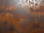 Rostige Metallstruktur in warmen Erdtönen