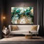 Abstrakter Marmor in Smaragd und Gold