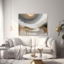 Goldene Kreise in Grau und Weiß
