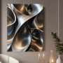 Abstrakte Metallformen in Gold und Silber