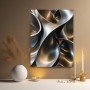 Abstrakte Metallformen in Gold und Silber