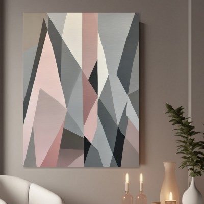 Geometrie in Grau und Rosé
