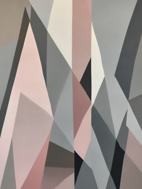 Geometrie in Grau und Rosé
