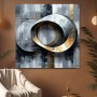 Abstrakte Ringe in Gold und Grau