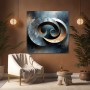 Metallische Spiralen in Blau und Kupfer