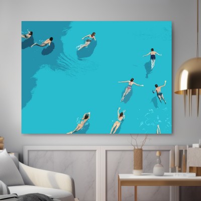 Schwimmer im Türkisblau