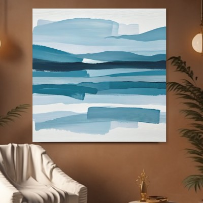 Abstrakte Horizontlinien in Blau