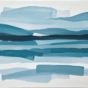Abstrakte Horizontlinien in Blau