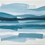 Abstrakte Horizontlinien in Blau