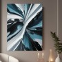 Abstrakte Dynamik in Petrol und Schwarz