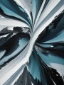Abstrakte Dynamik in Petrol und Schwarz