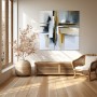 Abstrakte Komposition in Grau und Gold