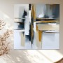 Abstrakte Komposition in Grau und Gold