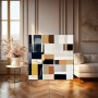 Abstrakte Geometrie in Beige und Schwarz
