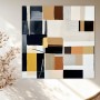 Abstrakte Geometrie in Beige und Schwarz