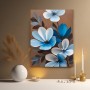 Blaue Blüten auf warmem Braun
