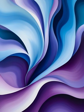 Abstrakte Wellen in Blau und Violett