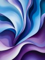 Abstrakte Wellen in Blau und Violett