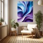 Abstrakte Wellen in Blau und Violett