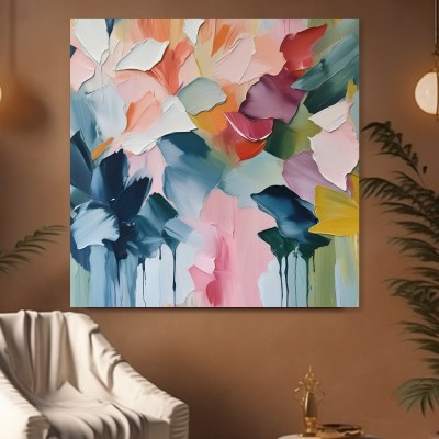 Abstrakte Blüten in Pastell
