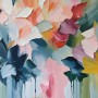 Abstrakte Blüten in Pastell