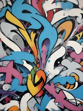 Farbenfrohes Graffiti in Wildstyle