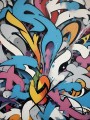 Farbenfrohes Graffiti in Wildstyle