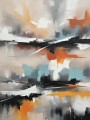 Abstrakte Dynamik in Grau und Orange