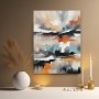 Abstrakte Dynamik in Grau und Orange