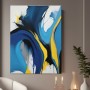 Blaue Dynamik in Gelb und Schwarz