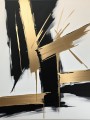 Abstrakte Eleganz in Schwarz und Gold