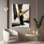 Abstrakte Eleganz in Schwarz und Gold