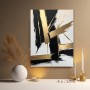 Abstrakte Eleganz in Schwarz und Gold