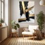 Abstrakte Eleganz in Schwarz und Gold