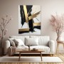 Abstrakte Eleganz in Schwarz und Gold