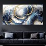 Goldene Kreise in Blau