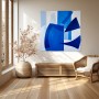 Blaue Formen in Bewegung