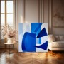 Blaue Formen in Bewegung