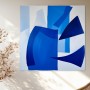Blaue Formen in Bewegung