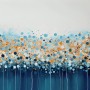 Abstrakte Punkte in Blau und Gold