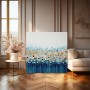 Abstrakte Punkte in Blau und Gold