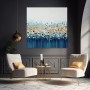 Abstrakte Punkte in Blau und Gold