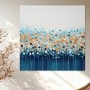 Abstrakte Punkte in Blau und Gold