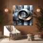 Metallische Ringe in Grau und Kupfer