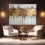 Goldene Skyline in abstrakten Farbverläufen