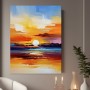 Abstrakter Sonnenuntergang am Meer