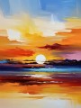 Abstrakter Sonnenuntergang am Meer