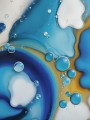 Abstrakte Wellen in Blau und Gold