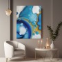 Abstrakte Wellen in Blau und Gold