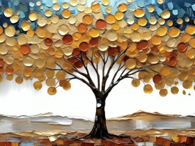 Goldener Baum im Herbst